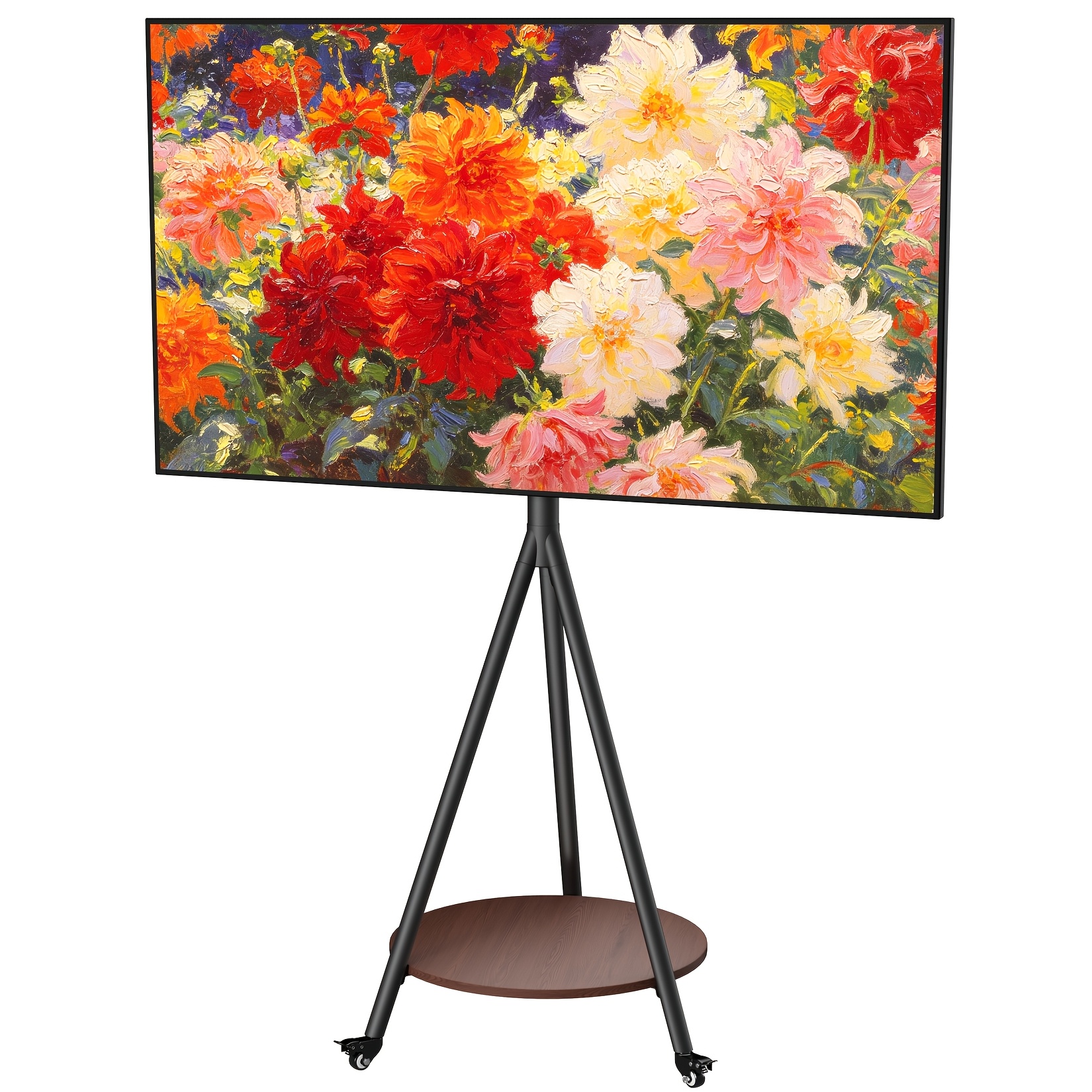 Image of Sliding Tv Stand With Wheels For 40-75 Inch Tvs, Height Adjustable And Cable Management, Max Vesa 600x400mm, Tv Installation, , Space Saving Stand, High Quality Stand