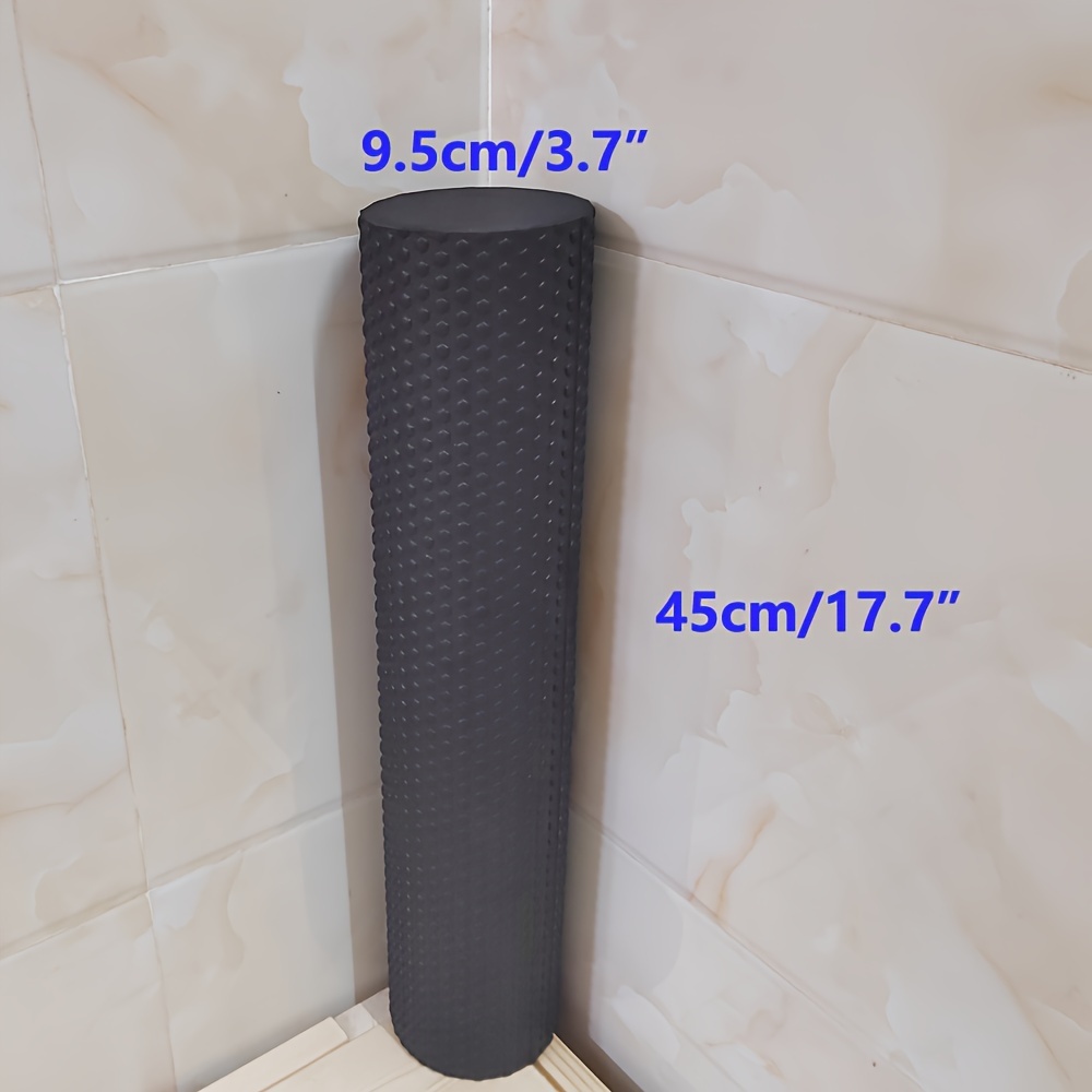 Round EVA Foam Premium Yoga Roller, Hexagonal Pattern Cylinder for Pilates Exercise, Enhanced Home Workouts - Improve Flexibility, Stretching