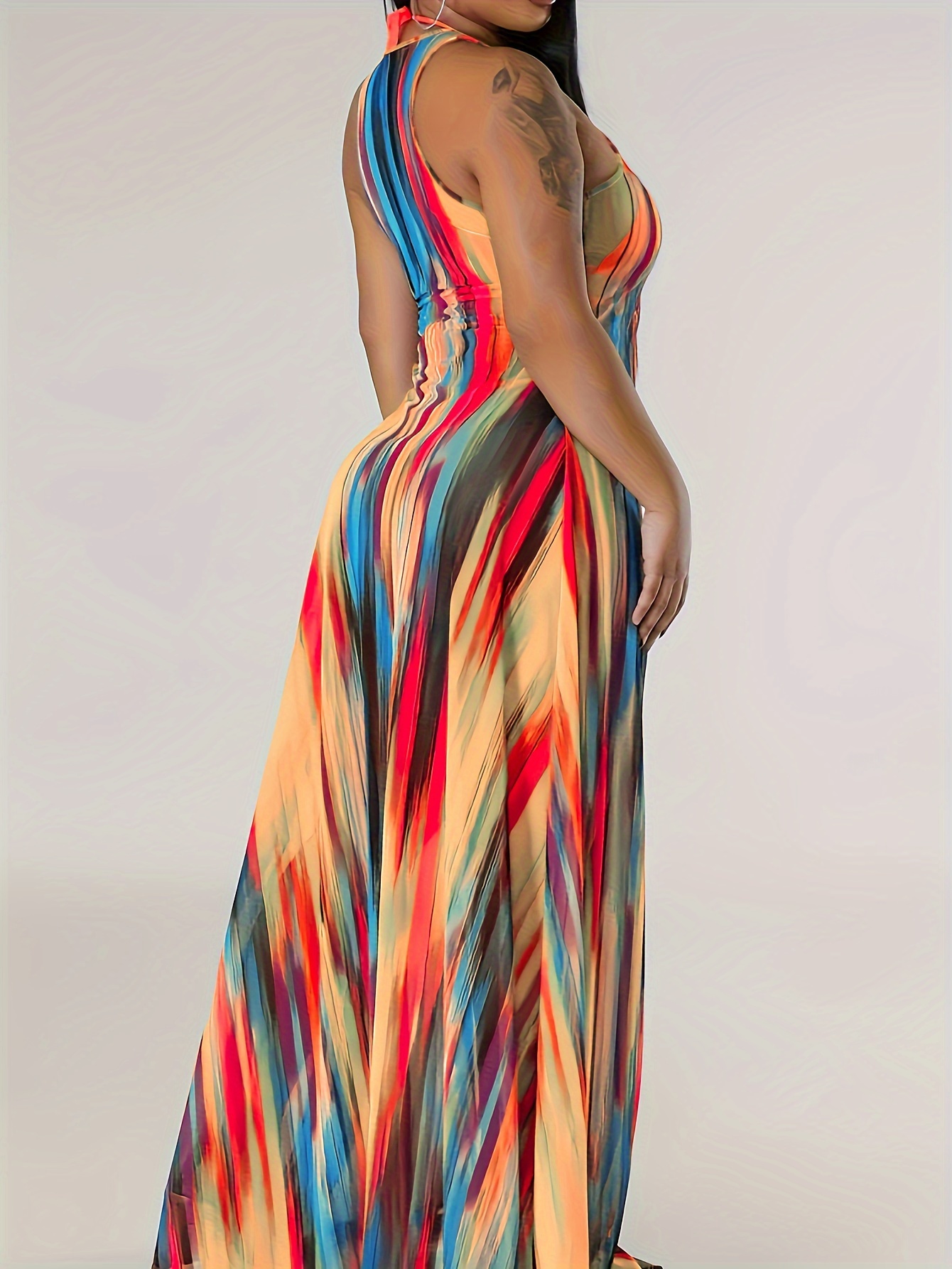 slim fit dress slacks Unique Vintage Black Criss Cross Halter Rita Flare Dress main image 1
