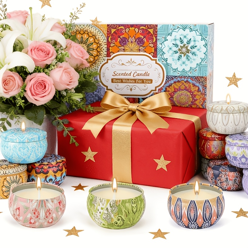 TEMU Set Of 24 Scented Candles, Made Soy Wax, Designed For To, Ideal For Weddings, Birthdays, And Home Presents
