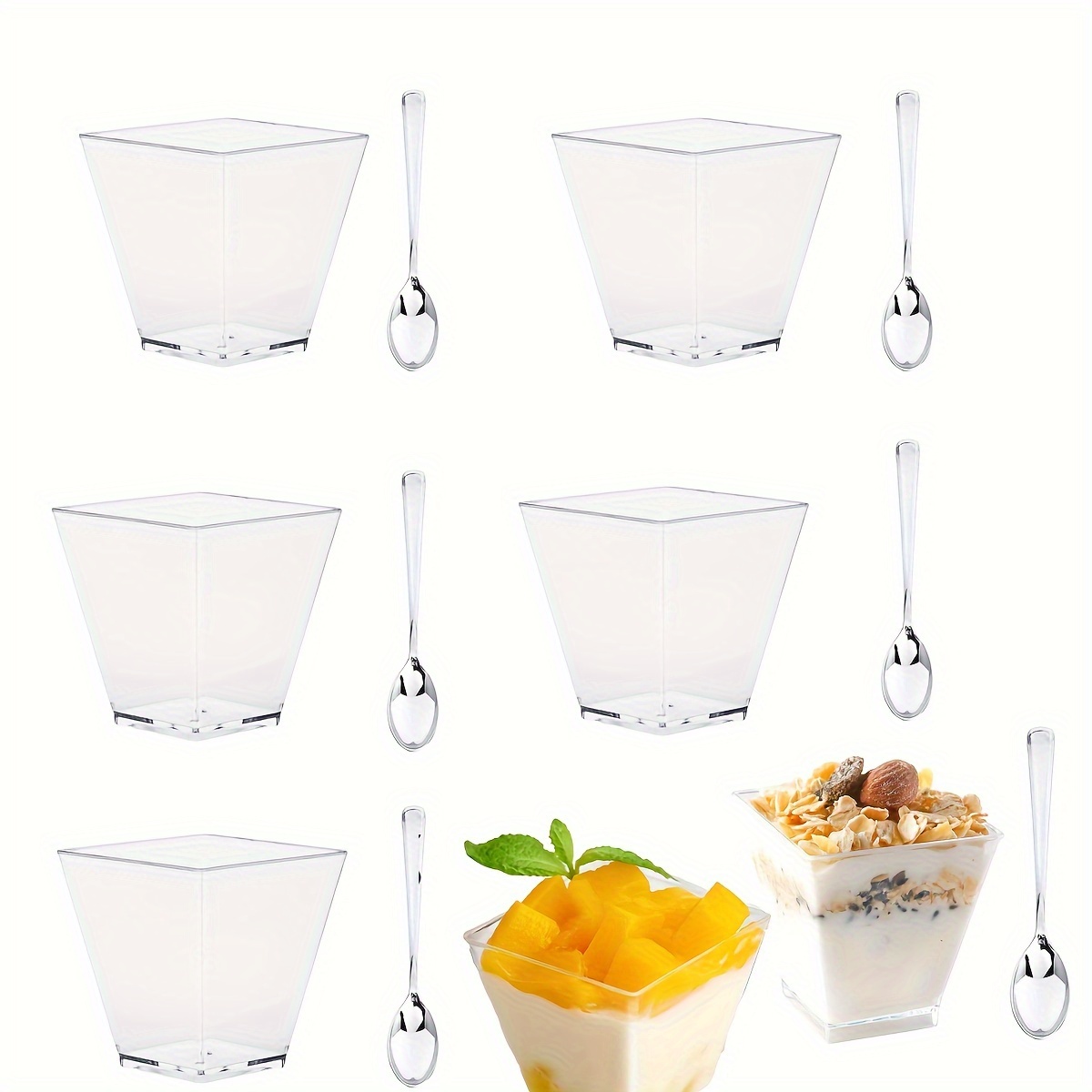 Plastic Mini Dessert Cup Clear Parfait Appetizer Cup Heart - Temu