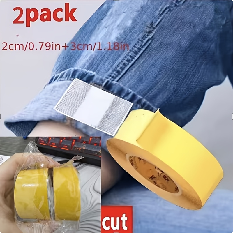 2 Rolls Of Strong Adhesive Fabric Tape, Seamless Hemming Tape For Pants, Suitable For Fabric Clothing, No-sew Self-adhesive Fixing Patch