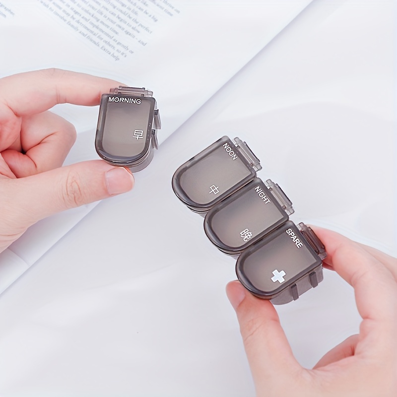 Detachable Four-Compartment Pill Box for Daily Medication
