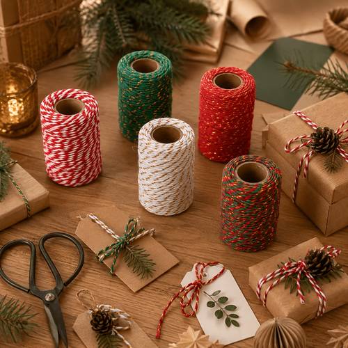 item picture 5 roll christmas wrapping ribbon set mixed 5 colors approximately 20 meters per roll red and white green and and and and green and ties suitable for gift box wrapping wreath decoration