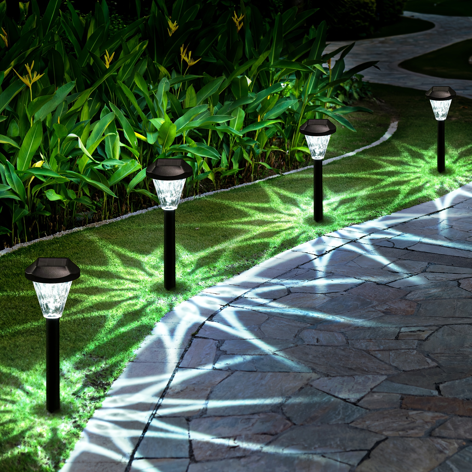 TEMU 16 Pack Solar Lights Outdoor Lawn Light, Ip44, New Upgraded Light For Outside, Solar Garden Lights, Pathway Outdoor Light For Patio, Lawn, Yard