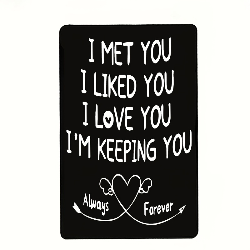 TEMU Romantic Couple Card | "i Met You And I Love You... Forever, " Suitable For Valentine's Day, Anniversary, Birthday, Christmas, To , Family, ,