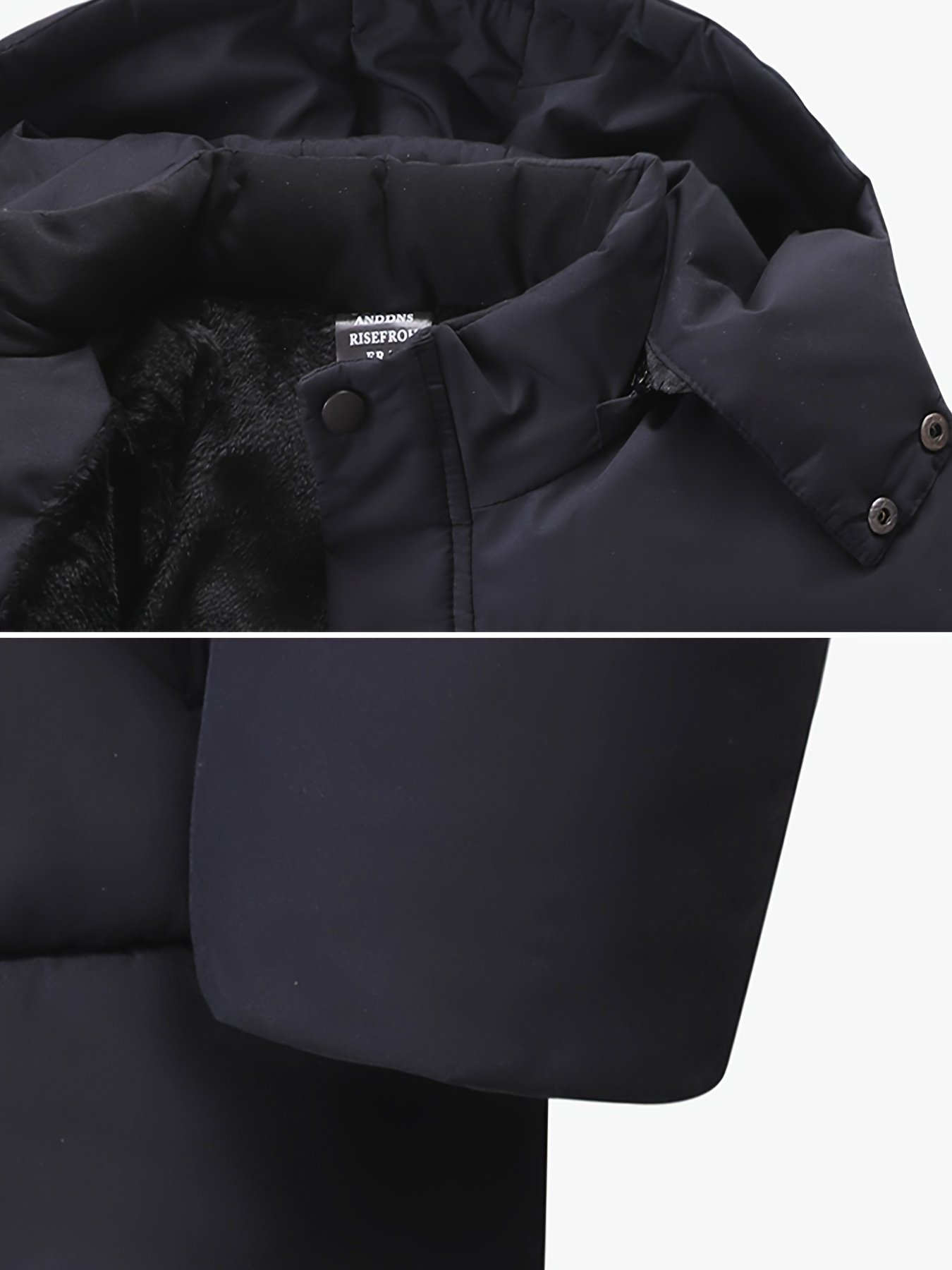 Men's Winter Warm Hooded Padded Jacket, Versatile Casual Top