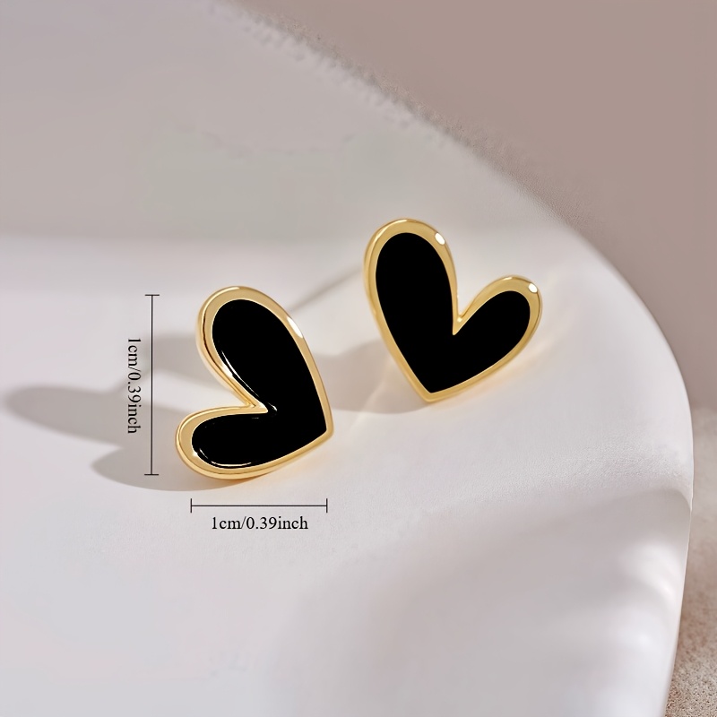 Heart Shaped Golden Earrings for Women