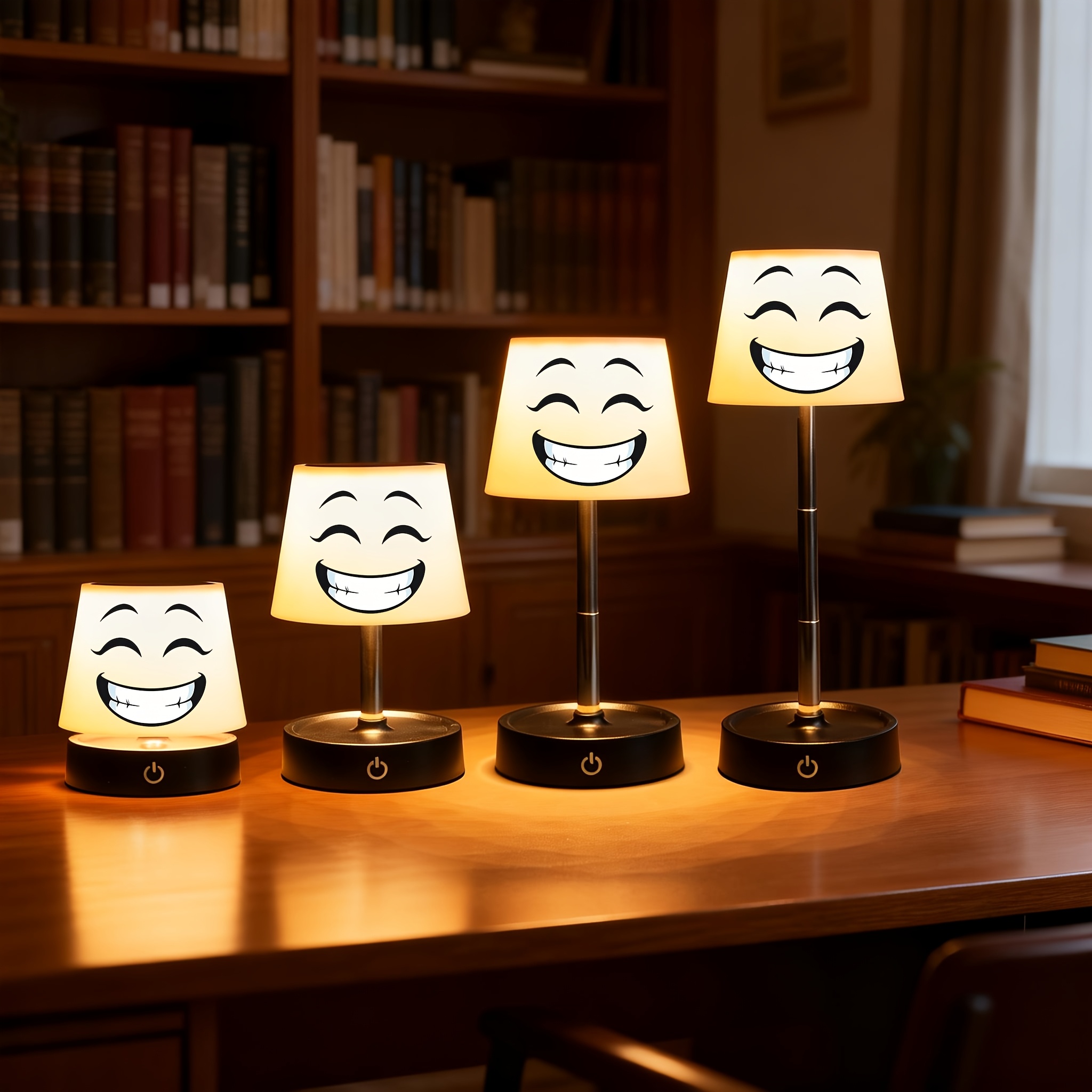 Rechargeable Meme-Themed Table Lamp, Height-Adjustable Mood Lighting