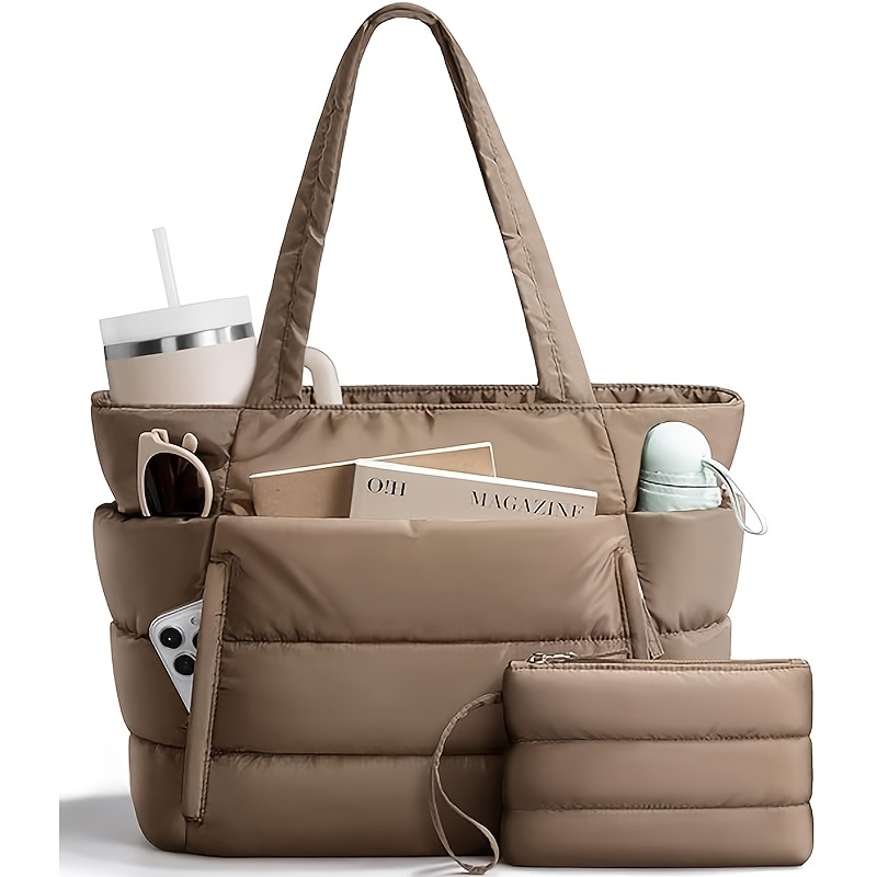 E-shop Neue gesteppte Tragetasche für Damen mit mehreren Fächern, Kurzstrecken-Reisegepäcktasche, geeignet für Schule, Reisen Fitnessstudio