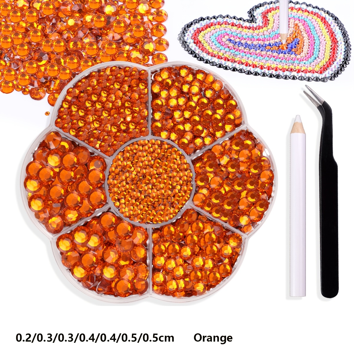 TEMU 1pc-6000 de Flores de Juego de Brocas de para Uñas, Muy Adecuado para Decoración de Uñas, Adornos de Cara para Disfraces de Escenario, Fundas de