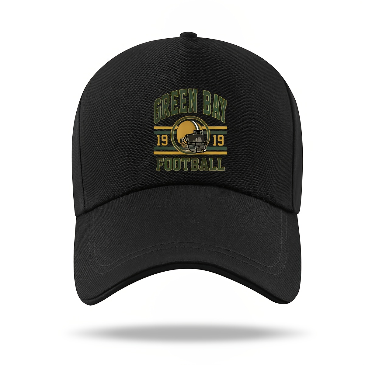 

1919 Football Graphic Adjustable Baseball Cap, Unisex Casual Funky Style, 100% Polyester Duckbill Hat