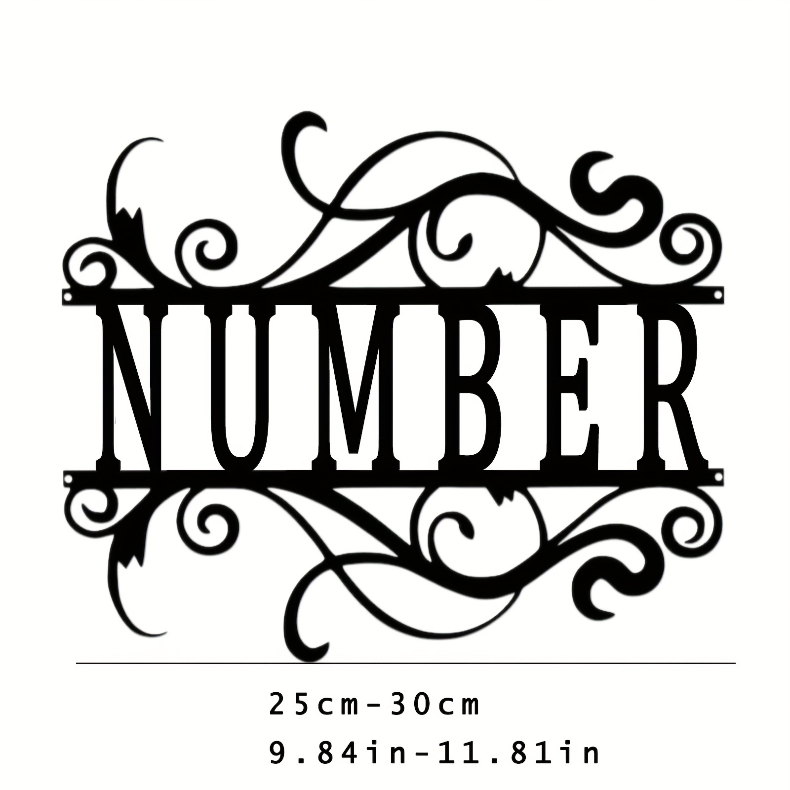 TEMU Custom Metal House Number - Vintage Industrial Style, Easy Install With Drilling, No Battery Needed, Outdoor Decor