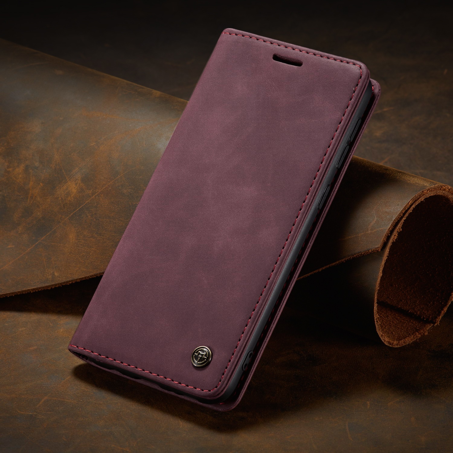 TEMU Phone Case: Vintage Matte Men's And Women's Wallet Card Holder With Slots And Stand, Cute Synthetic Leather Phone Case, Suitable For Galaxy S25