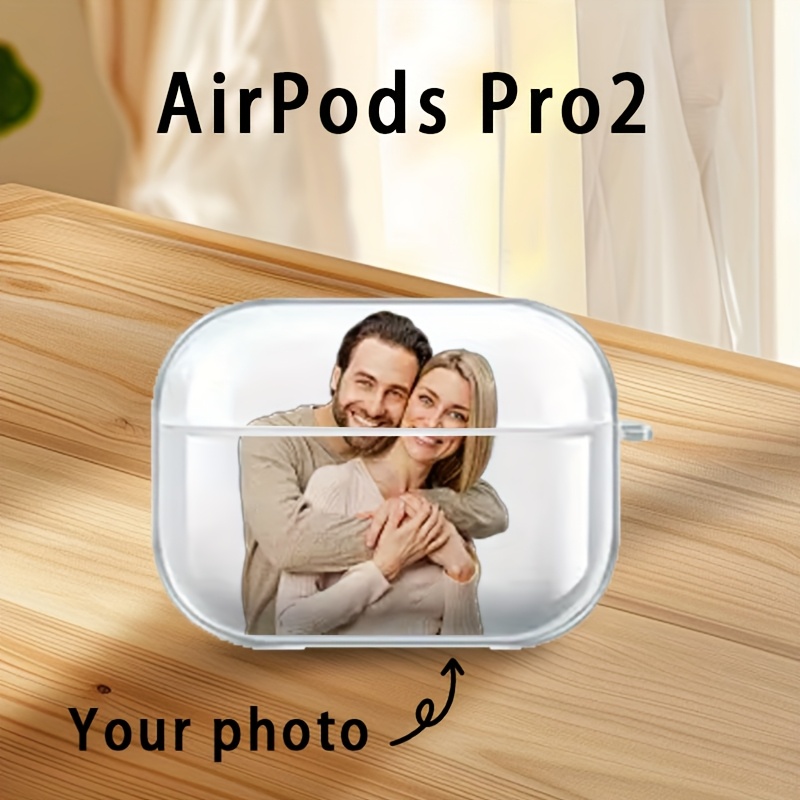 TEMU Custom Picture Transparent Earphone Case, Suitable For /3/4/pro/, Personalized Tpu Protective Cover, Dustproof And Shockproof, Supports Pattern