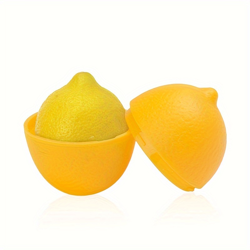 

1pc Lemon Shaped Box For Restaurant, Fruit Style Bowl, Home Box Plastic Sealing Box, Lemon Cut Storage For Food , Used For Kitchen And Refrigerator Storage