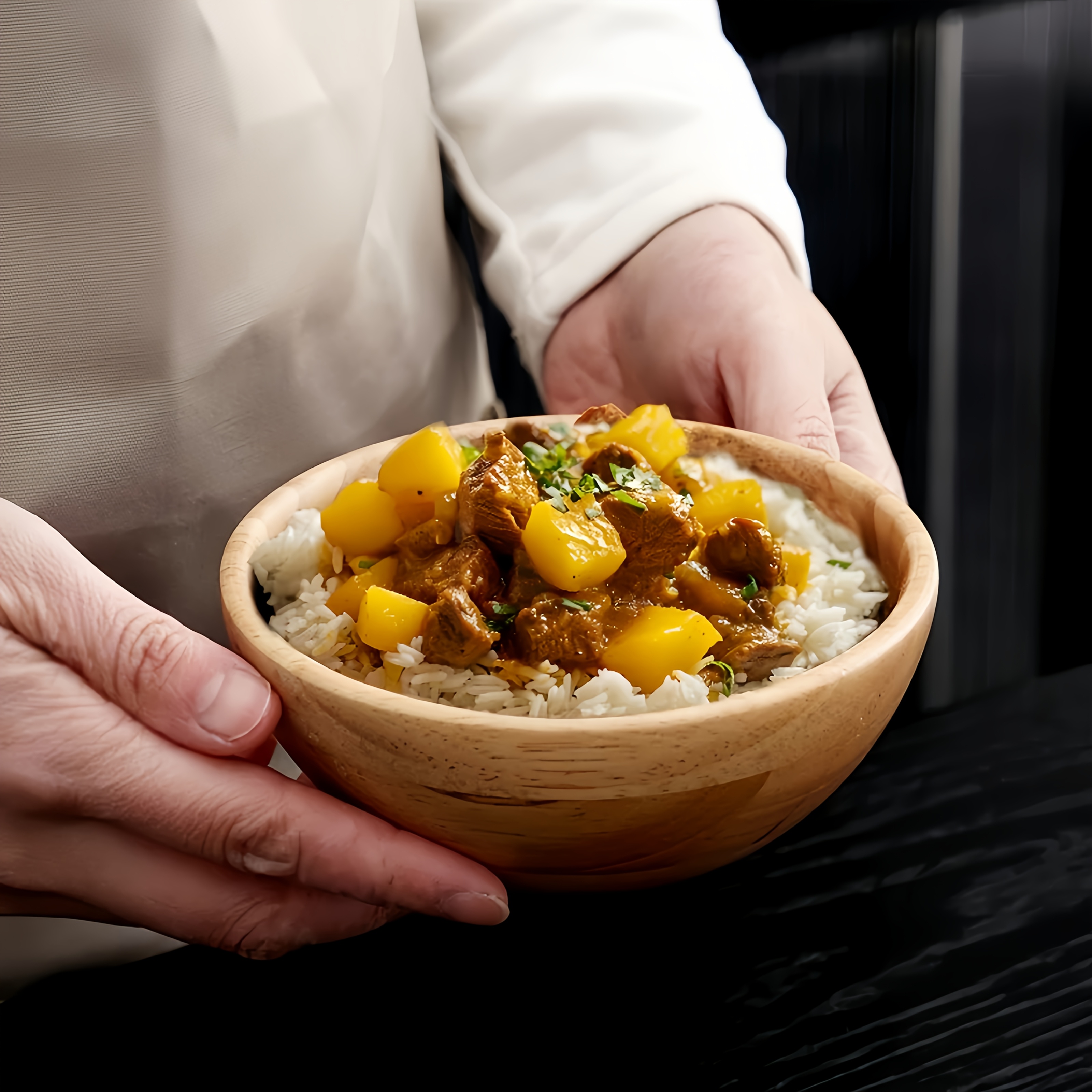 Tazón Grande de Madera Maciza Estilo Japonés para la Cocina, Ideal para Mezclar Verduras, Preparar Masas y Ensaladas de Frutas. Accesorio de Cocina Ideal para Hoteles y Hogares, Sirve como Tazón para Mezclar o Tazón para Sopa