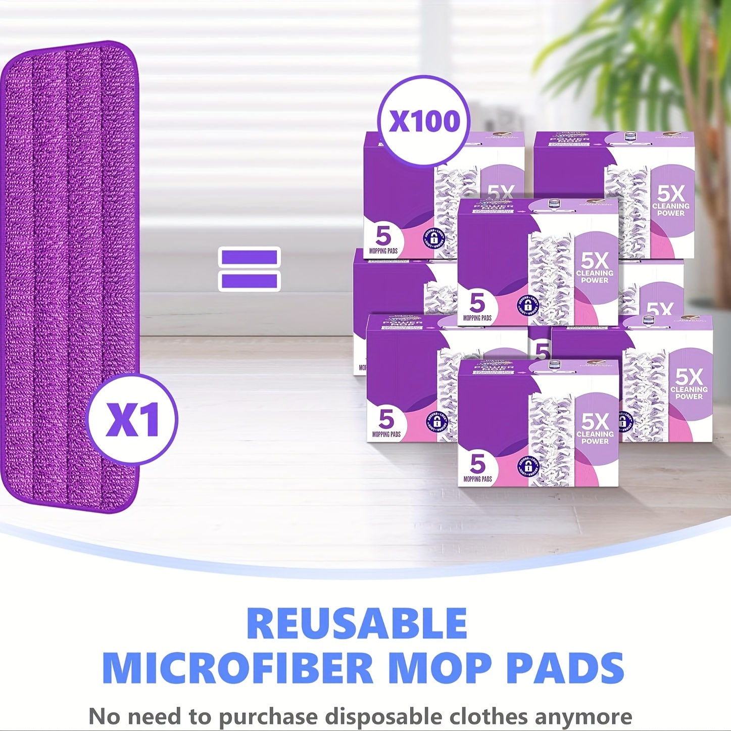 5pcs reusable mop refill pads microfiber power mop refills machine washable power mop pads replacement purple hardwood floor mop cleaning pads 15 3 x 5 1 inch cleaning supplies cleaning accessories