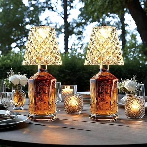 bottle light table lamp rechargeable led wine lamp acrylic lampshade 2000mah 3 colors bottle lamp