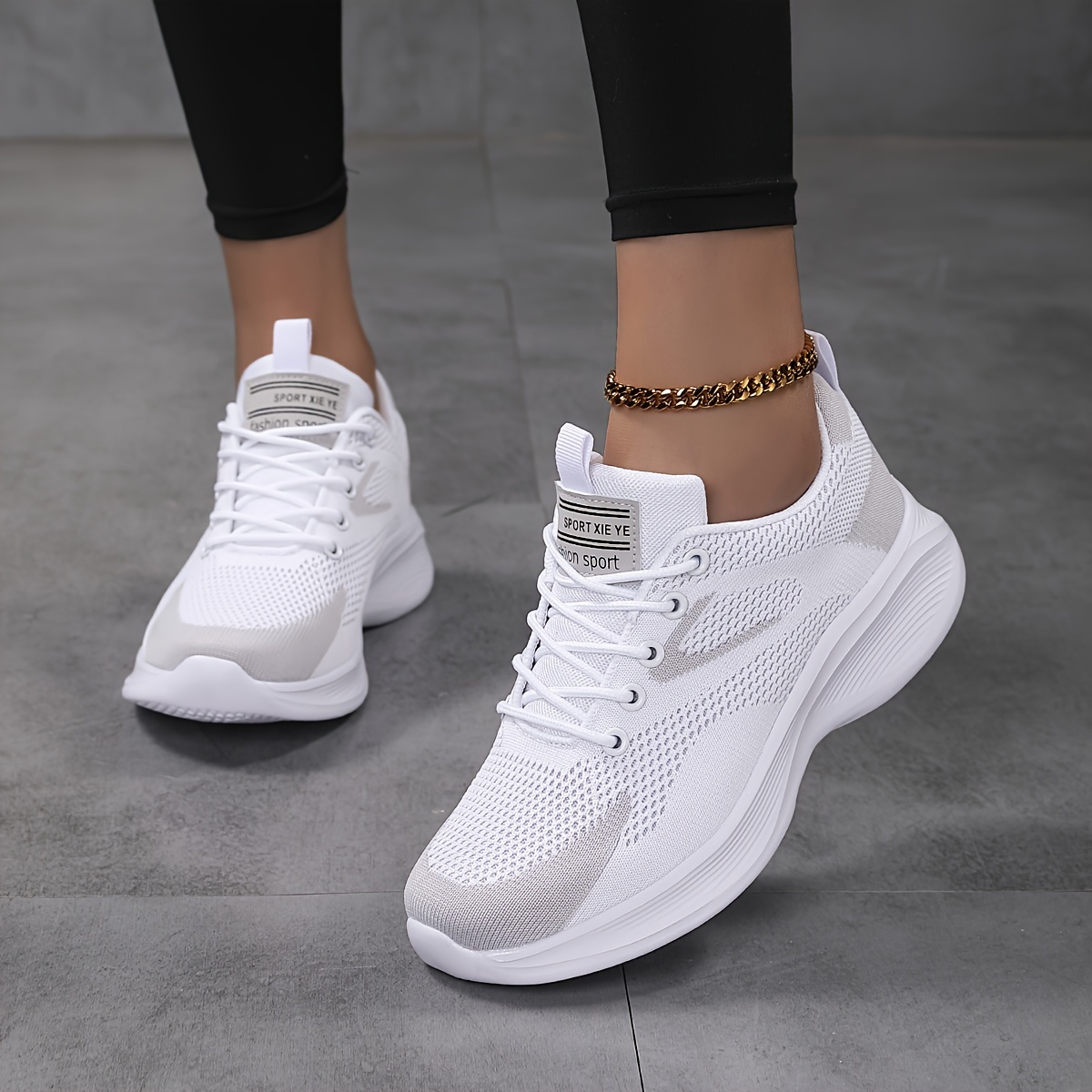 

Women's Breathable Mesh Sneakers, Casual Lace Up Outdoor Shoes, Comfortable Low Top Sport Shoes