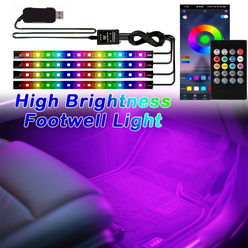 Rgb Car Led Light Kit, , Usb Powered, Diy , Led , Car Seat Under Kit, Suitable For All Vehicle Models