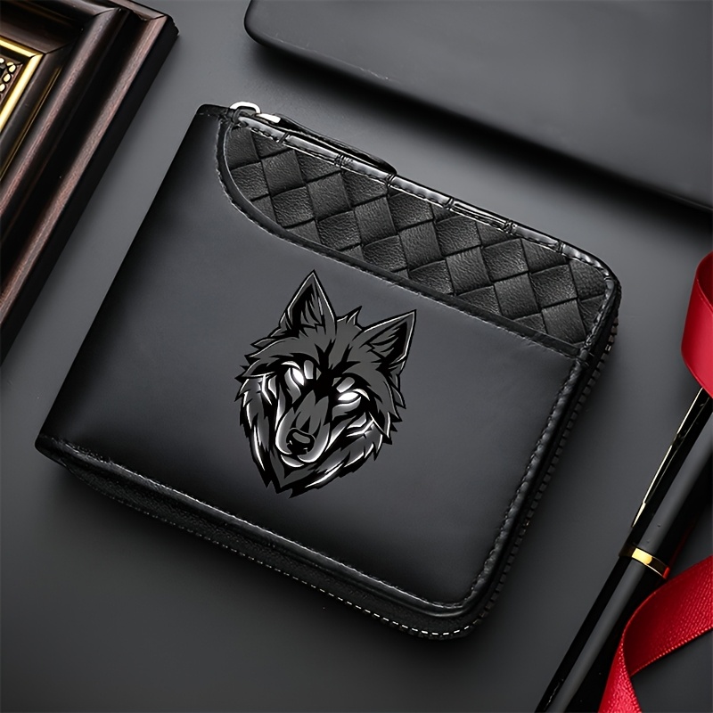 TEMU de lujo de PU para hombre ZeAiLi | Negra, cierre de cremallera, múltiples ranuras para tarjetas, gran capacidad, diseño con costuras – para