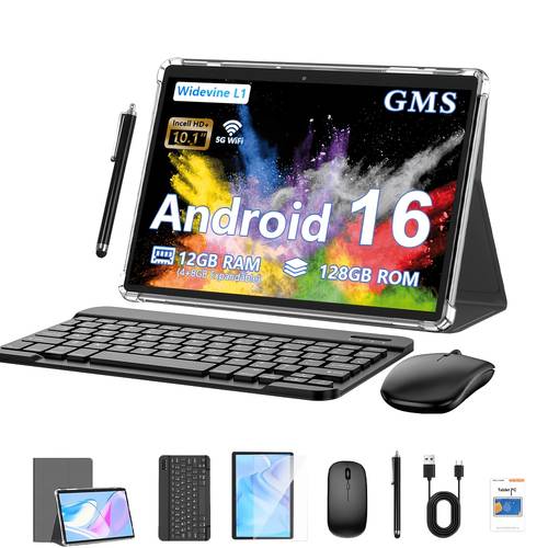 cr 10.1 tablet 2-in-1 tablet gms tab, gps, google, tablet schutzhülle, (tastatur, maus, stylus) , 12gb (4gb+8gb) , 128gb rom + 1tb erweiterungsunterstützung, dual wifi, type-c aufladung, otg, tablet, tablet, pad