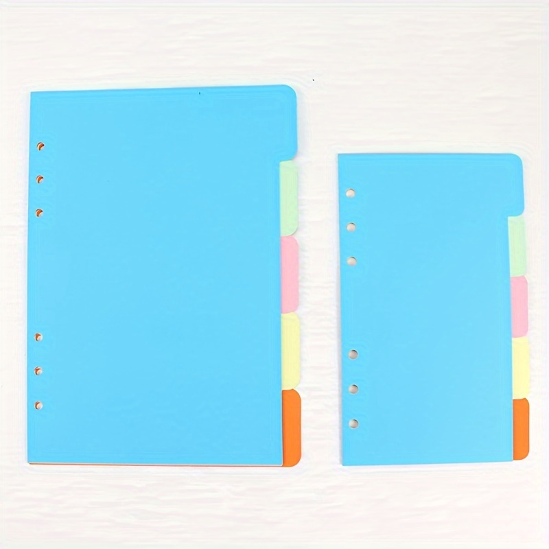 

5 Pack Of Colorful Tab Dividers For A5/a6/b5 Size Notebooks - Perfect For Organizing Planners, Scrapbooks, And Journals