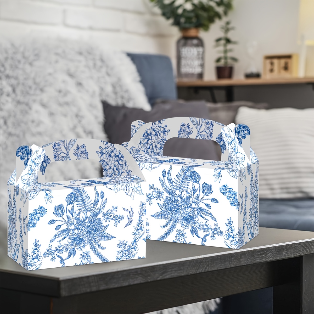 Exquisite Blue and White Floral Gift Boxes, 8/12/16/24pcs