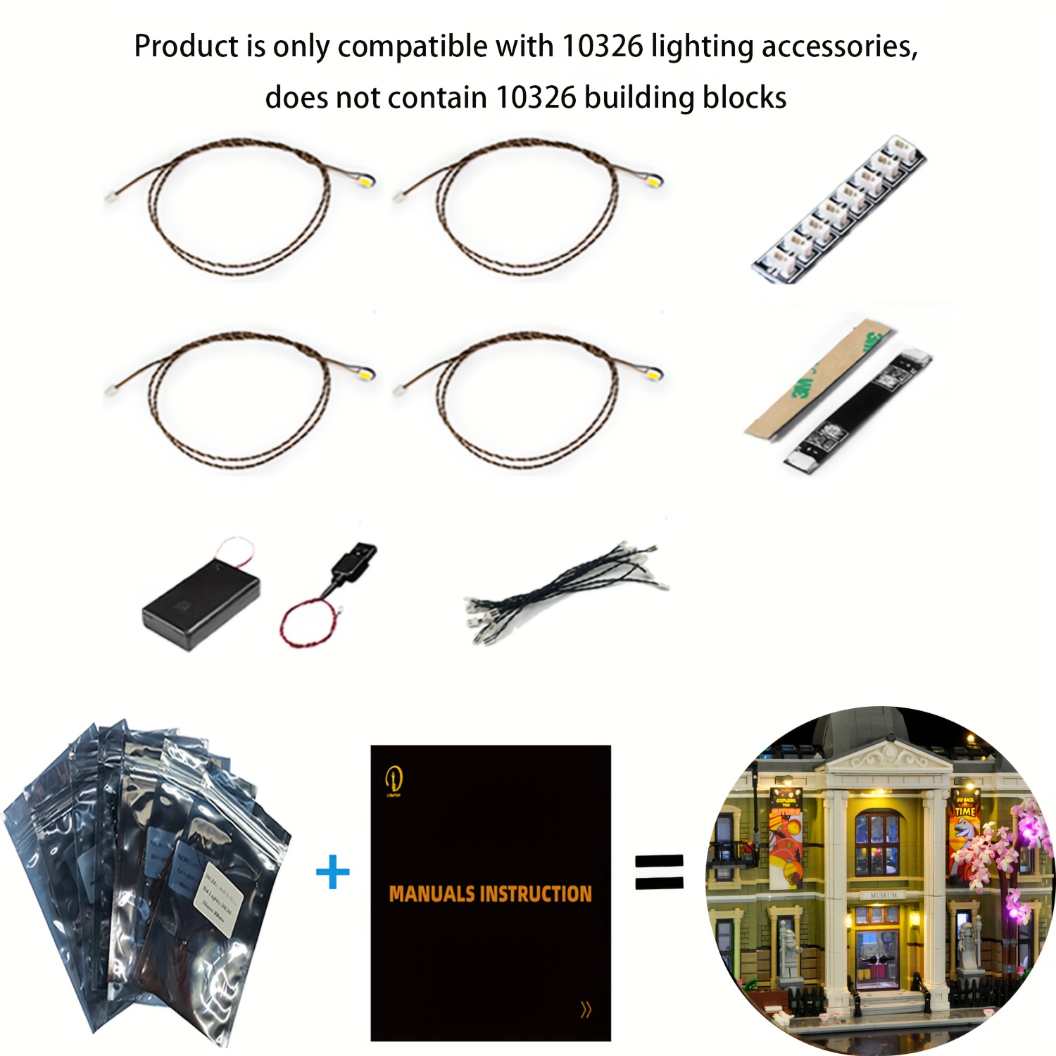 

Lybmtwf Diy Lighting, Led Lighting Kit, Compatible Building Blocks -10326, Your Building Blocks, Just Lighting, Not Sell (without Batteries)