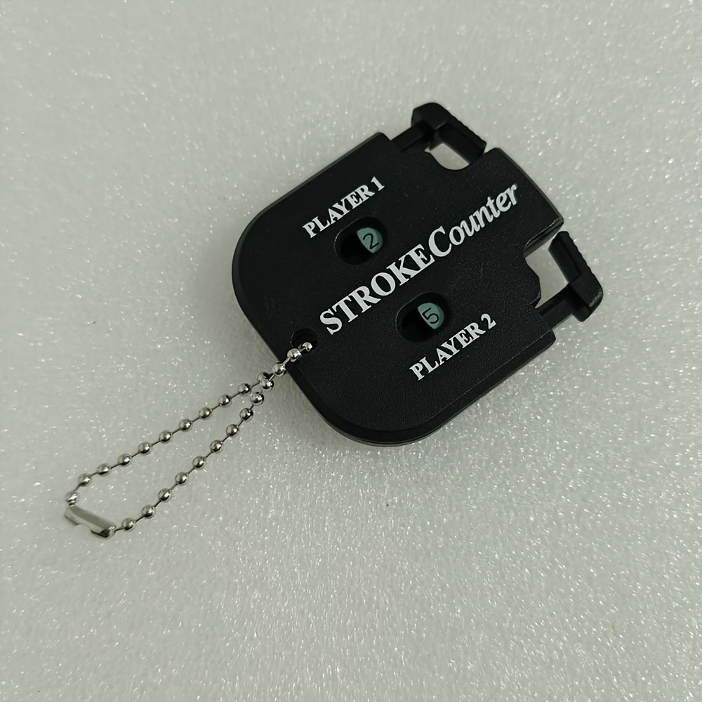 TEMU 1pc Mini Handy Count Stroke Putt Score Counter 2 Scoring Keeper With Key Chain Golf Accessorie Golf Training Aids