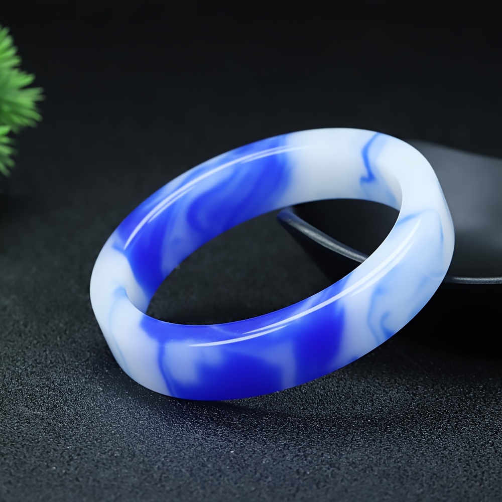 Natural Stone Square Bar Bracelet, Elegant Design