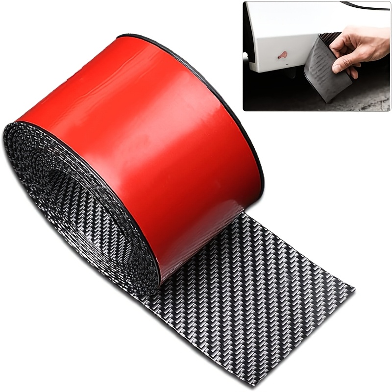 TEMU 1pc Universal Carbon Fiber Pattern Side Skirts Anti-scratch. Rubber Anti-scratch Side Skirts Edge Guards. Protector For Sedans, Truck, Suv,