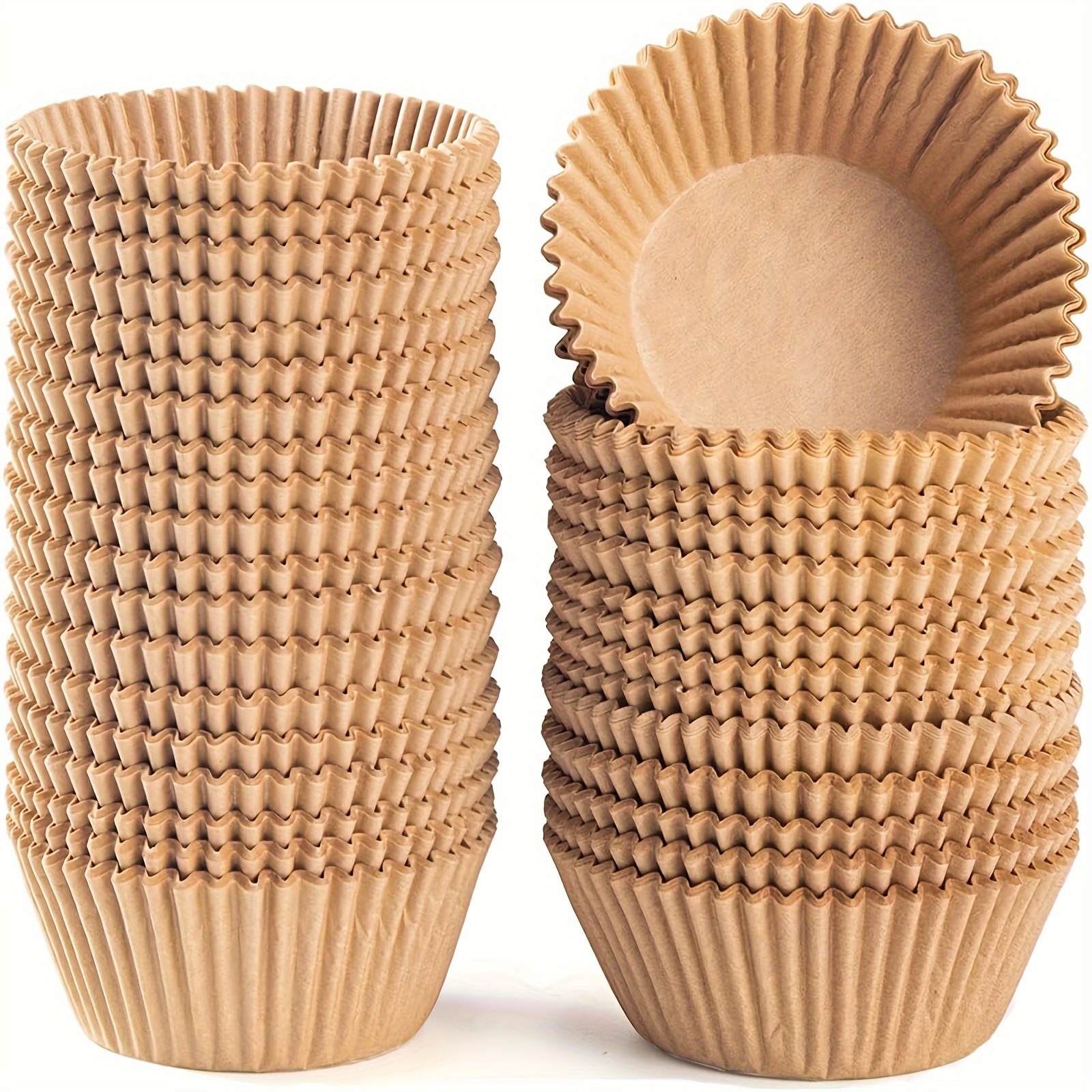 

200-pack Natural Paper Baking Cups 1.96 Inch Bottom Size Muffin Liners For Cupcakes And Desserts
