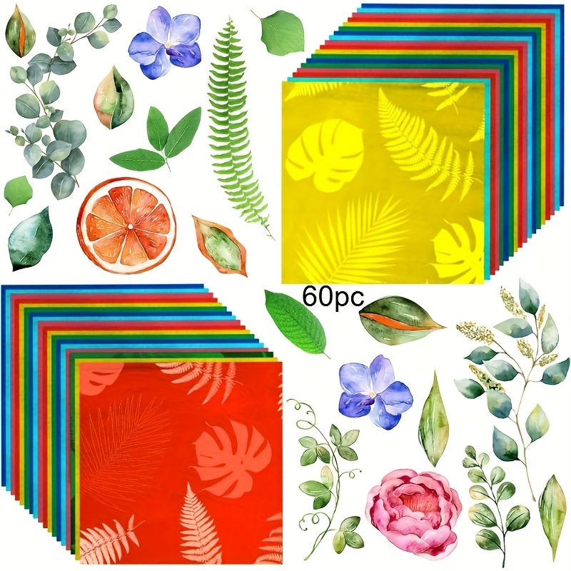 Image of 60 Sheets Of Blue Solar Printing Paper Kit, Color Solar Printing Paper, Sensitive .9 X 3.9 Inches Kit Suitable For Adult Handicraft Diy Projects