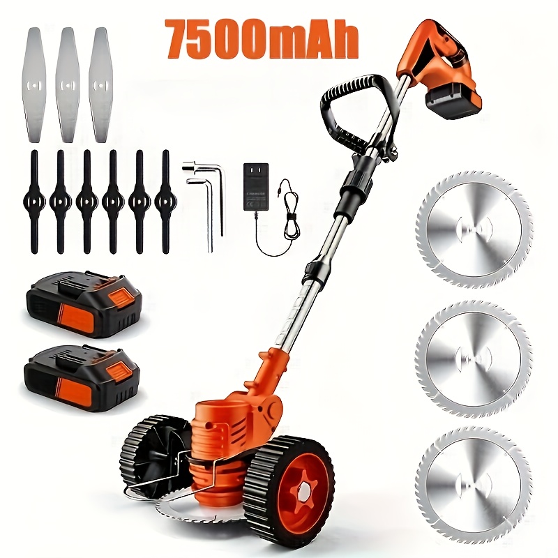 TEMU Cordless Electric Brush Lawn Edger Grass String Trimmer 24v, Electric Trimmer, Edger Lawn Trimmer, Garden Tool, Yard Maintenance, Ergonomic
