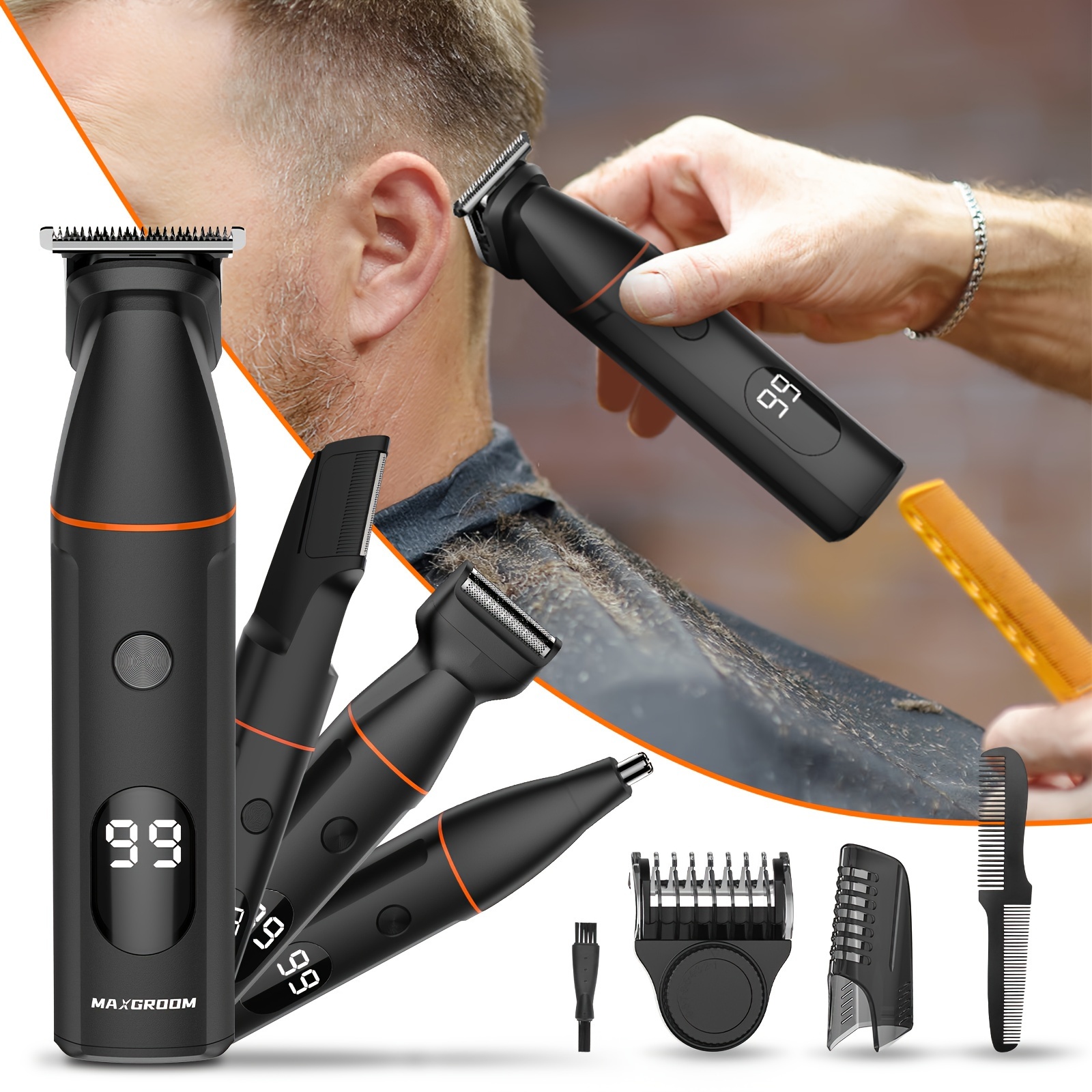 

Maxgroom 4 In Hair Trimmer Electric Hair Trimmer Portable Hair Shaver Groin Trimmer Shaver For Whole Body