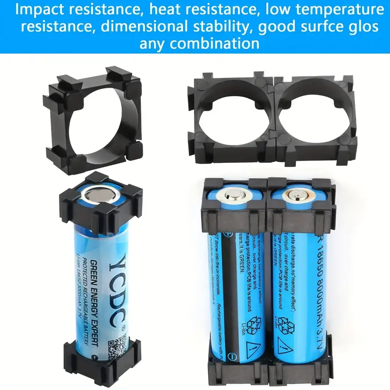 200pcs soportes de batería li-ion 18650 - abs+pc , montaje seguro y de baterías diy, herramientas eléctricas y vehículos Detalles del producto 2