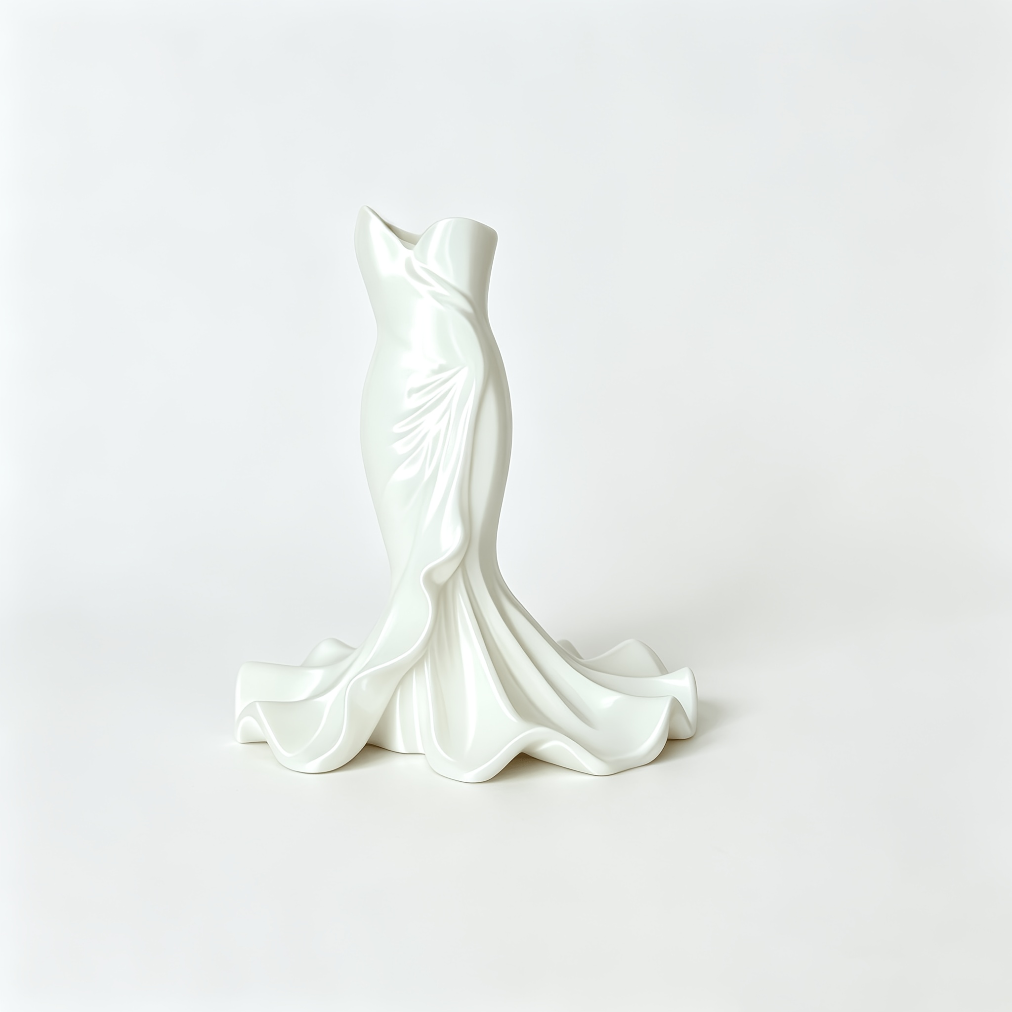 TEMU 3d Printed Dress-shaped Vase, Artistic Human Skirt Flower Pot, Creative Desktop Floral Decoration Ornament