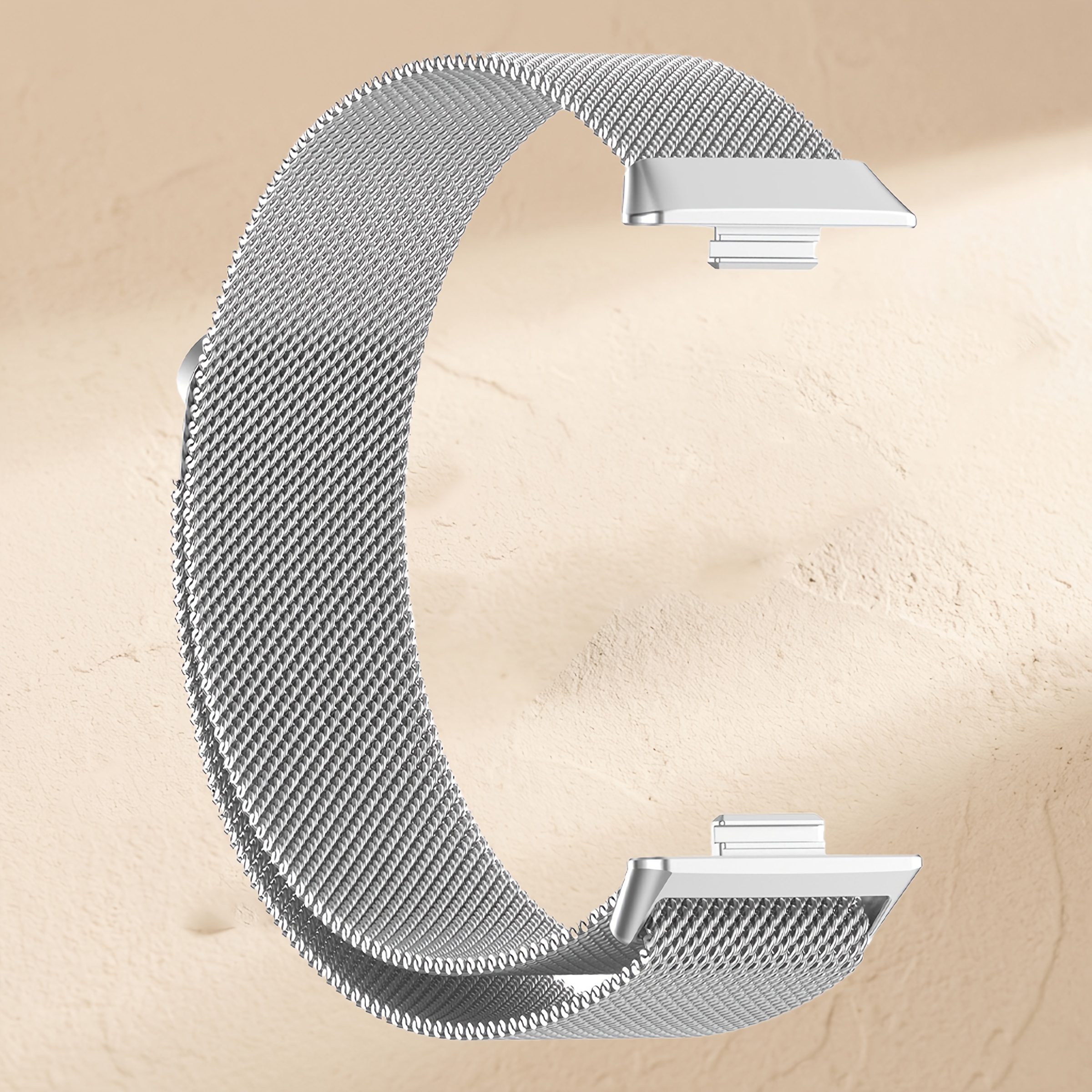 TEMU Correa magnética tejida de malla de acero inoxidable para hombres y mujeres, compatible con Huawei Watch Pro/4/3. como regalo para Navidad,