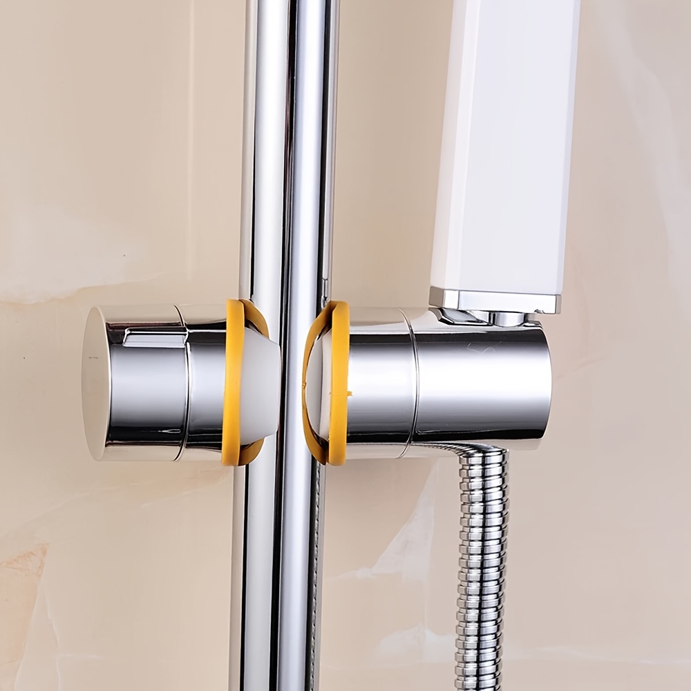 TEMU No-drill Shower Head Holder | Fits 18-25mm Round Tubes | Design | Orange Adjustable Height Universal Bracket