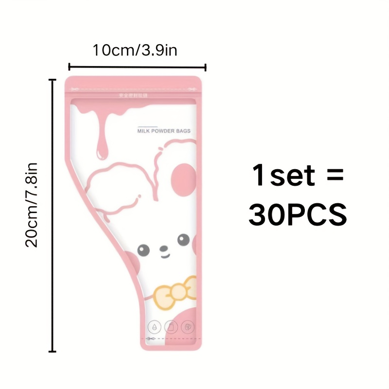 TEMU 30 Disposable Milk Powder Bags, Portable And Individually Packaged, Sealed For Freshness, Essential For Outdoor Activities