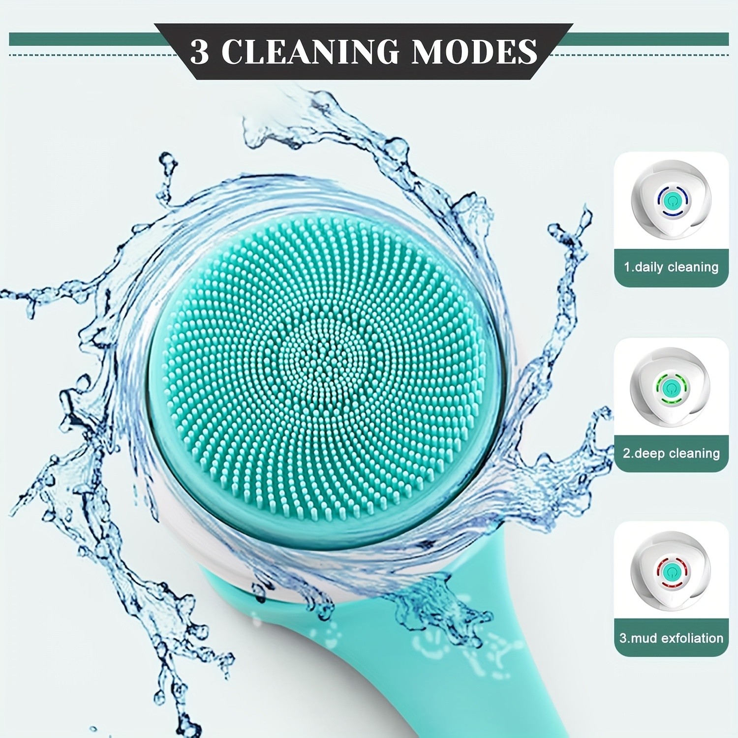5 in 1 electric body back face shower brush usb powered electric shower head with long handle interchangeable heads soft silicone exfoliating brush rotating scrubber for full body back face   home use ideal self care gift back scrubber for shower personal care device ergonomic handle durable exfoliator deep cleansing detachable design   exfoliant   lovers Product details 0
