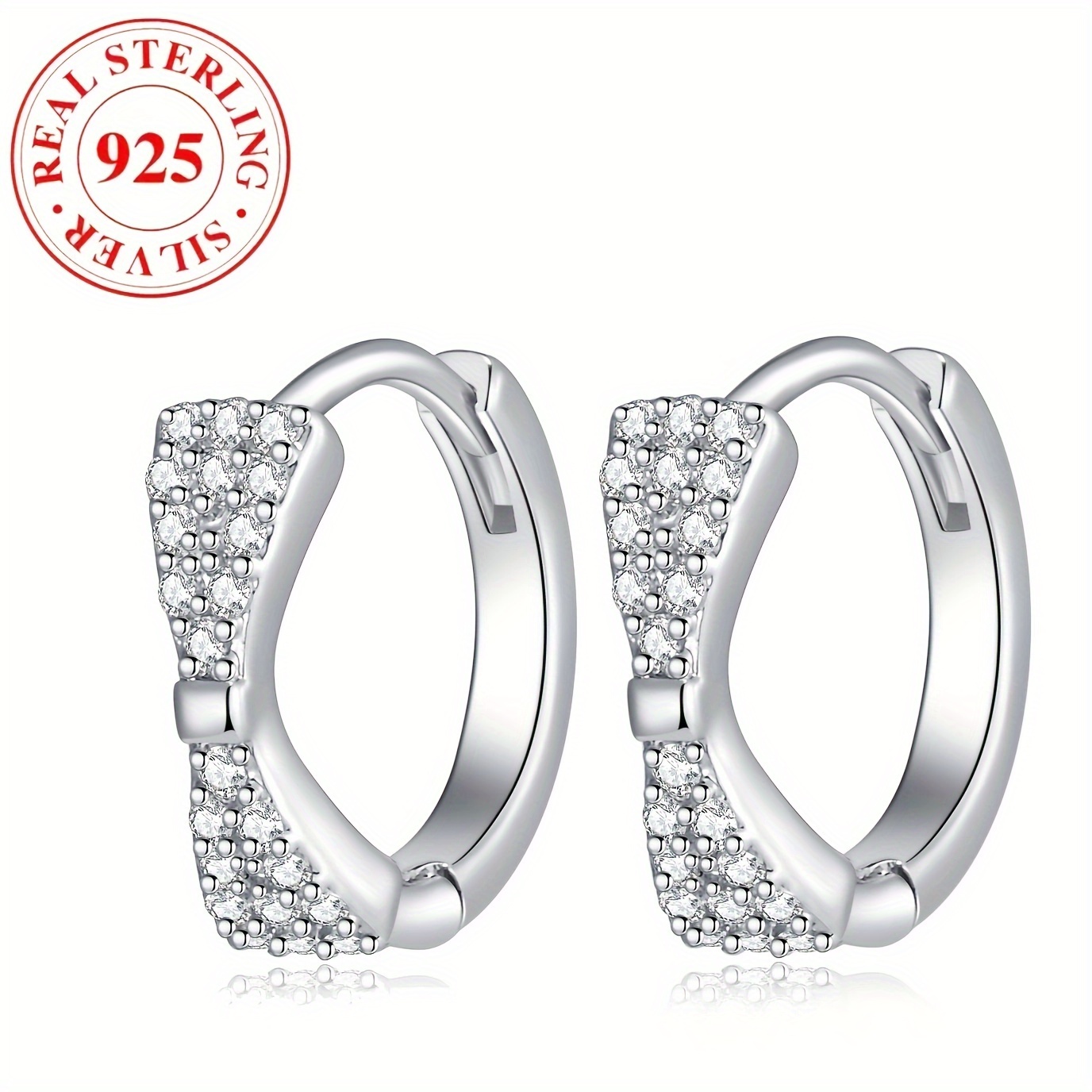 

Elegant Earrings Made Of S925 Silver To Prevent Allergies, Featuring A Double-layer Hollow Butterfly Design With A Touch Of Elegance And Luxury, Adorned With Zirconia. Perfect For A Date Night.