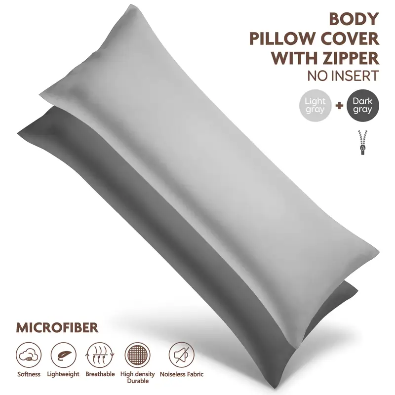 polyester brushed fabric long pillowcase 51x137cm zipper closure soft and durable ideal for home bedding decoration without pillow core Product details 6