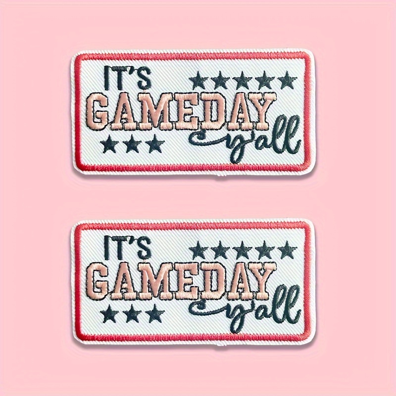

2pcs Embroidered Patches, Mixed Colors - Iron-on/sew-on Appliques For , Hats, Backpacks, Jeans, Bags & Crafts
