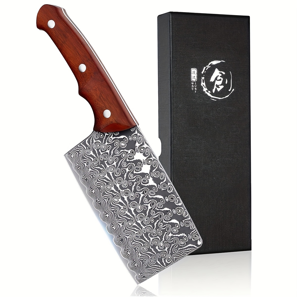 

Chef Knife, Professional Kitchen Knife 5 Inch Damascus Knife-high Carbon Stainless Steel Vegetable Meat With Ergonomic Handle - Tool - Ideal Gift