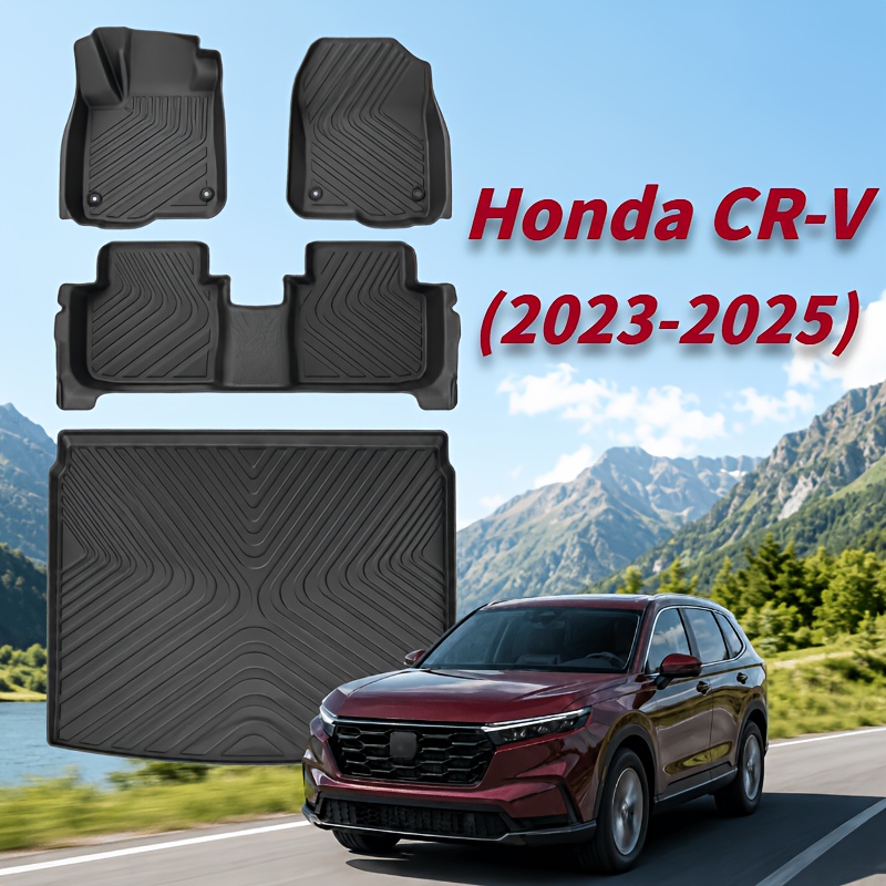 TEMU Tpe 4pcs Floor Mats And Cargo Liner Car Mats For 1st And 2nd Row | Compatible With For 2023-2026 And Hybrid 2023-2026, Tpe Floor Liners, Fit,