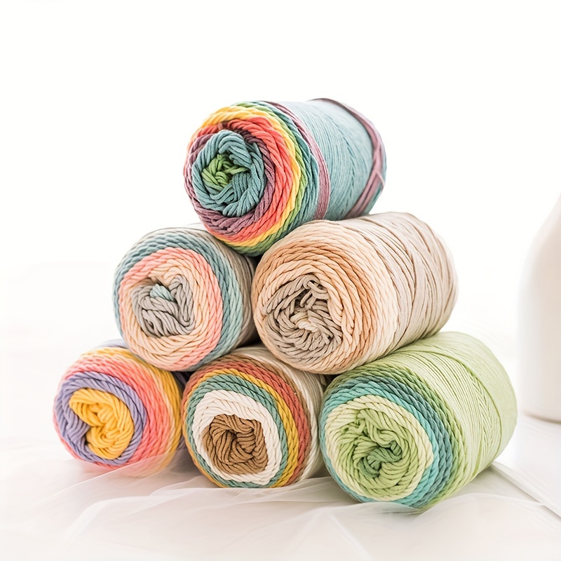 

1pc, 100g/633ft Gradient Rainbow Yarn, 4-ply Acrylic Crochet Yarn For Diy Knitting, Warm Sweaters, Craft Thread