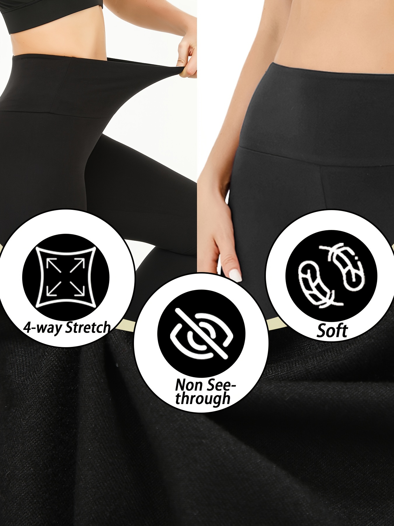 Soft Leggings for Women - High Waisted Tummy Control No See